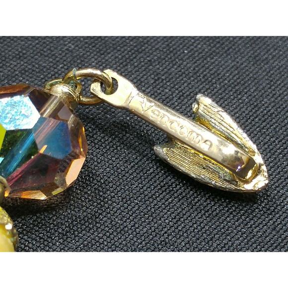 Vintage Vendome Art Bead Necklace Faux Baroque Pearls & AB Crystals 1960s - Picture 9 of 10